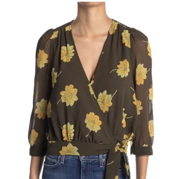 Madewell Tops - Madewell Effie Floral Woven Wrap Top